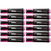 Winc Highlighter Recycled Chisel Tip 1.0-4.5mm Pink Box 12