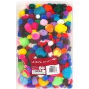 Arbee Pom Poms Bulk Multi Assorted 100g
