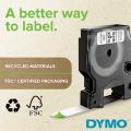 Thumbnail image of Dymo D1 Label Cassette Tape 12mm x 7m  Black On White Value Pack 10