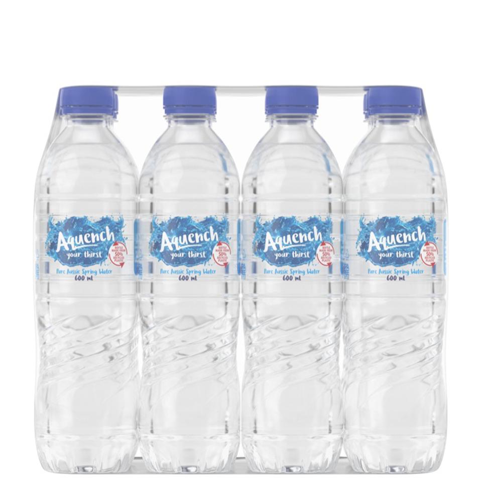 Aquench Australian Spring Water Pet Bottle 600ml Carton 12