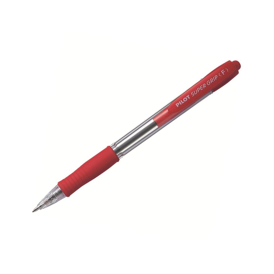 Pilot BPGP-10R Supergrip Retractable Ballpoint Pen Fine 0.7mm Red Each ...