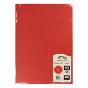 Rainbow Coloured Card 180gsm A3 10 Sheet Red