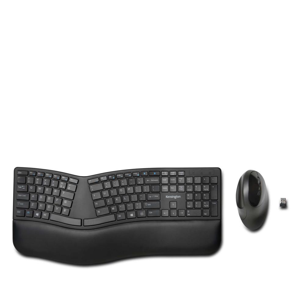 Kensington Pro Fit Ergo Wireless Keyboard And Mouse Black