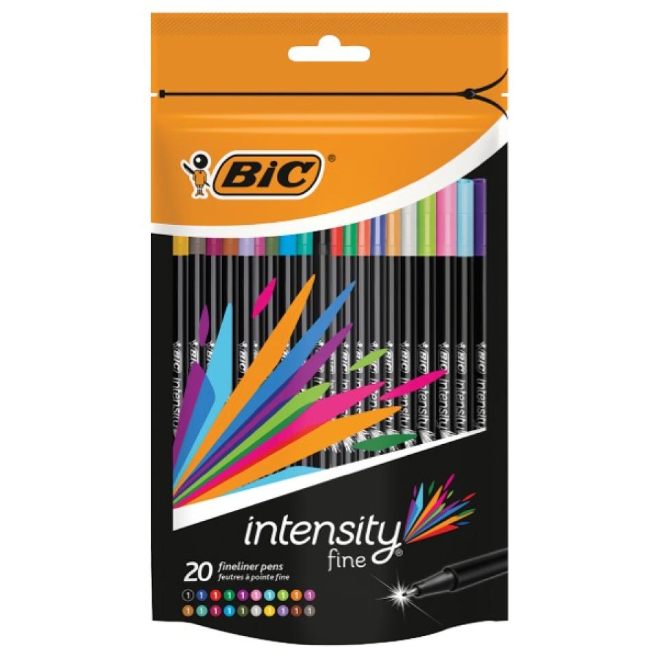 BIC Intensity Fineliner Pen Assorted Pack 20