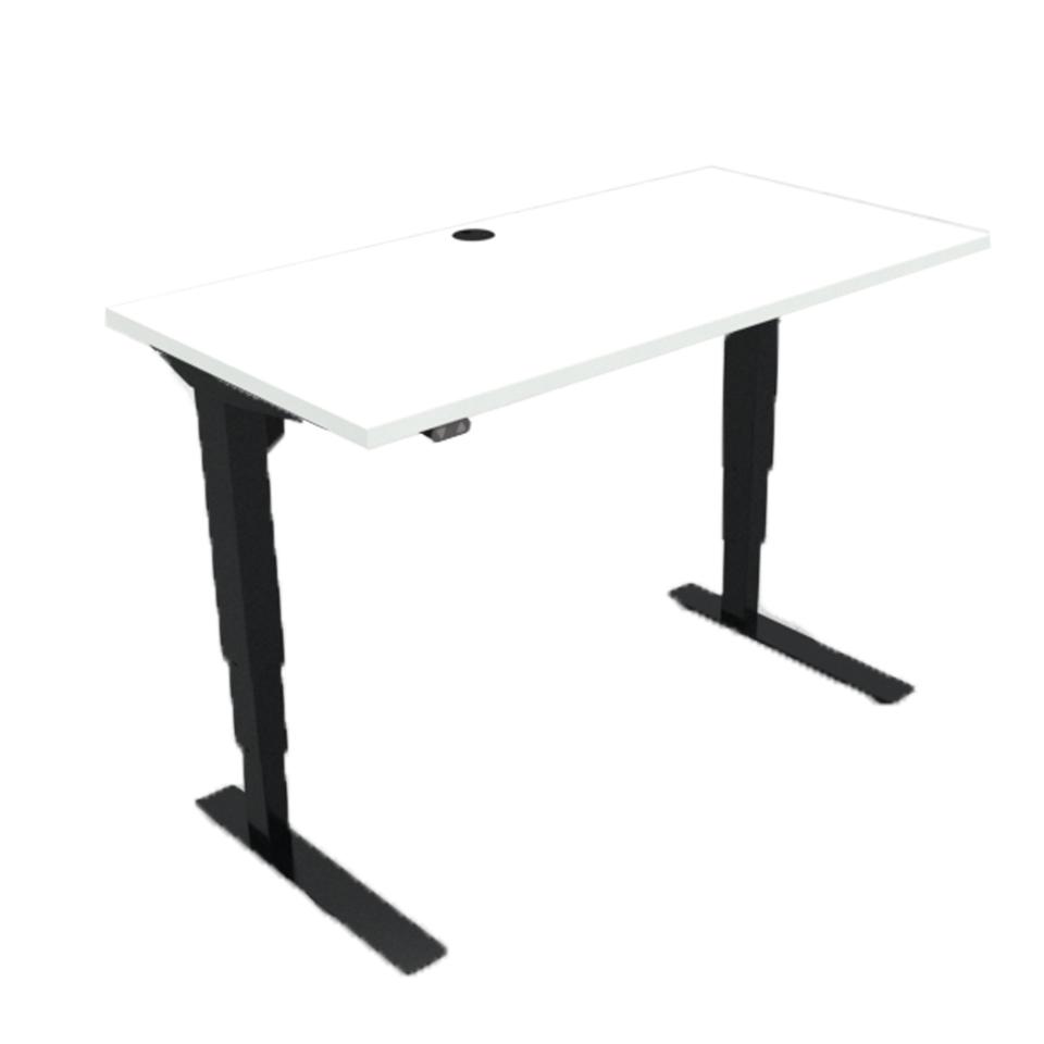 Conset 501-37 Electric Sit/Stand Desk Melamine Top 1200 X 600mm 1 Cable Hole