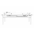 Thumbnail image of Buro Altri Height Adjustable B2B Desk 1800(W)x1600(D)x630-1280(H)mm Sq Leg White Fixed Cable Tray