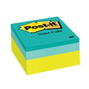 Post-it Notes Cube 76 x 76mm Green Wave 400 Sheets Each