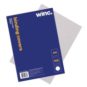 Winc Leathergrain A4 Binding Cover 300gsm White Pack 100