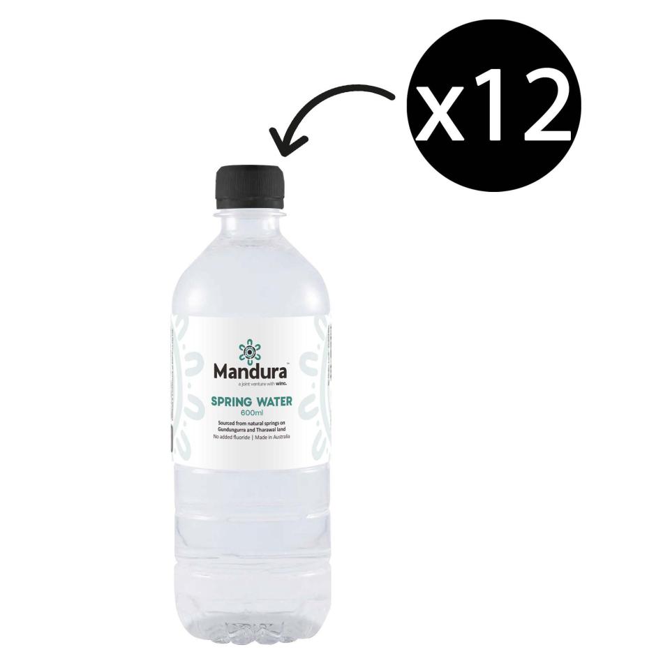 Mandura Australian Spring Water 600ml Carton 12