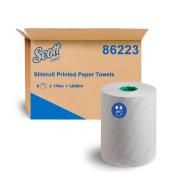Scott Printed Slimroll Paper Towels 86223 6 Rolls 1056m