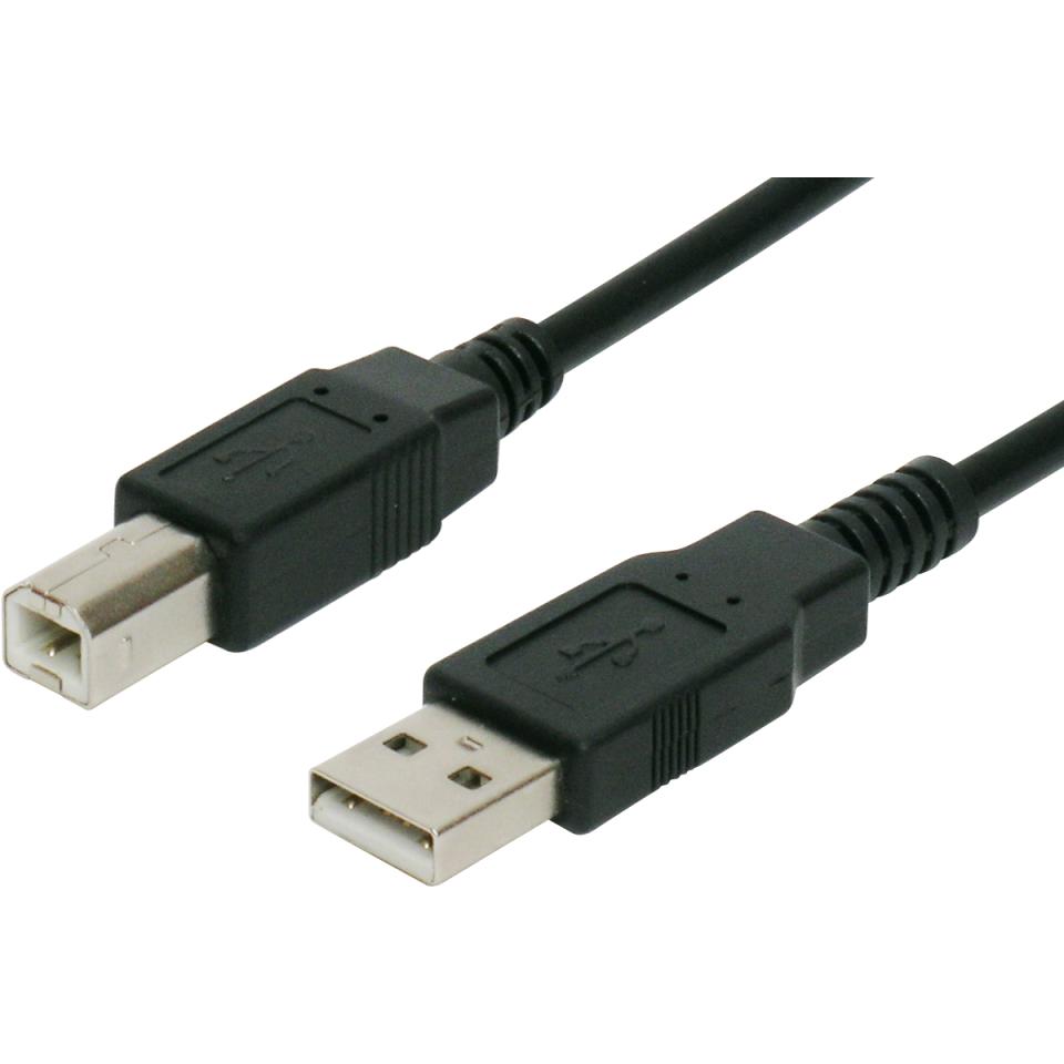 Comsol USB 2.0 A Male to B Male Peripheral Cable - 3 m