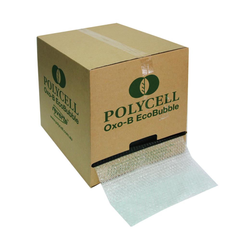 EcoPure-Degradable Air Pocket Wrap Pack Disposable Box 375mmx50m Perf.
