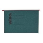 Winc Suspension File Recycled Foolscap Double Capacity Green Box 50