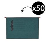 Winc Suspension File Recycled Foolscap Heavy Duty Green Box 50