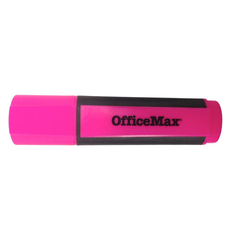 Officemax Desk Style Highlighters Chisel Tip Pink Pack Of 6 Winc