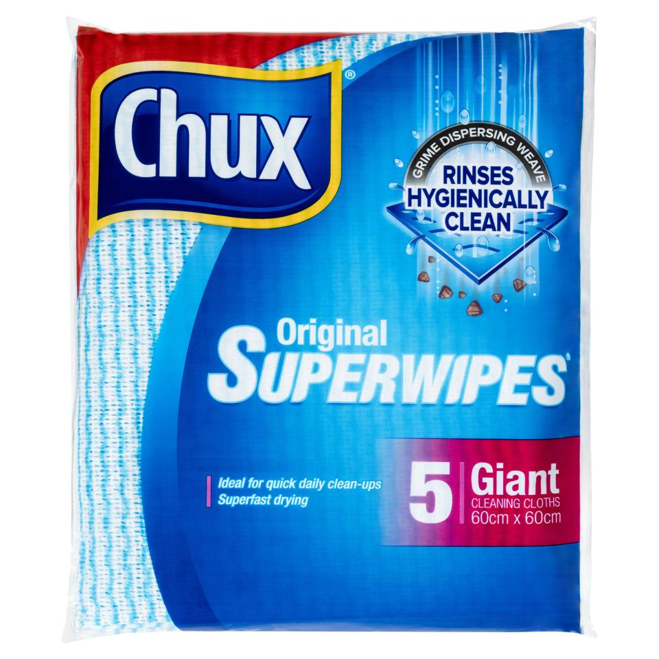 Chux CSG5/12 Superwipes Original Giant Cloths Pack 5