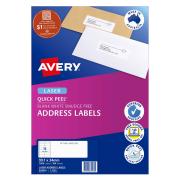 Avery L7162 Quick Peel Address Labels with Sure Feed Laser Printer 99.1 x 34mm 1600 Labels 959003 