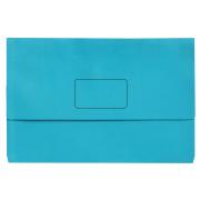Marbig Slimpick Document Wallet Foolscap Light Blue Pack 10