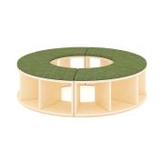 Jooyes Puzzle Reading Bench Combination Circle With Shelves Set Of 6