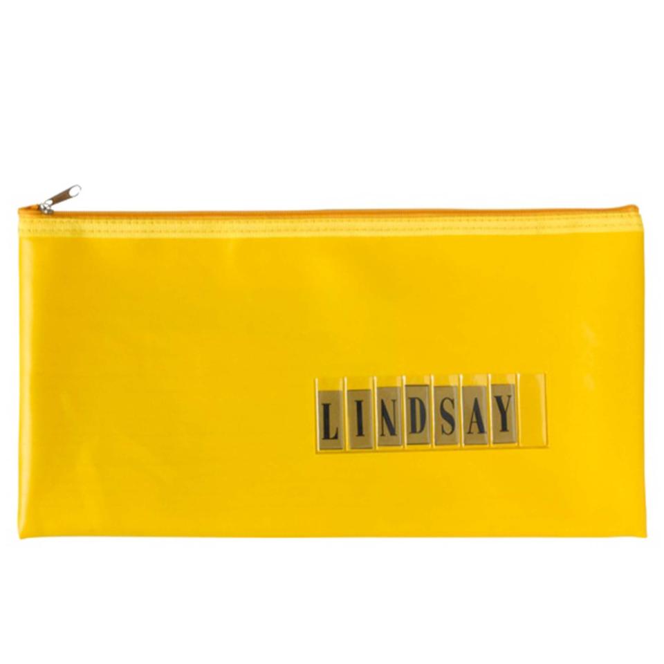 Winc Vinyl Name Pencil Case 325 x 165mm Assorted Colours Image