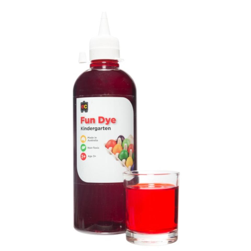 Educational Colours Kindergarten Fun Dyes 500ml Red