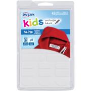 Avery Kids Writeable No-iron Fabric Labels White 45 Labels/pack