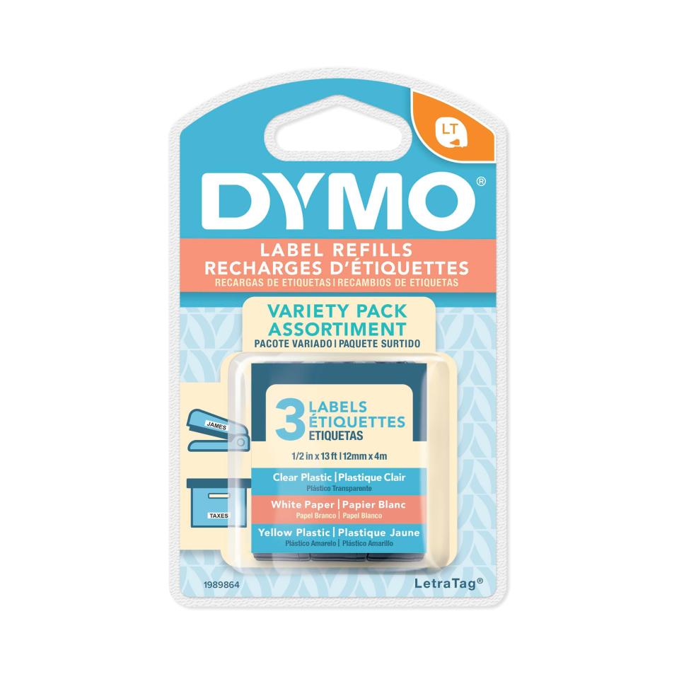Dymo Letratag Label Refill Variety Kit 12mm x 4m Pack 3