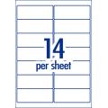 Thumbnail image of Avery Premium White Inkjet Laser Address Labels with AveryEco 14UP 50 Sheets 99.1 x 38.1mm L7163