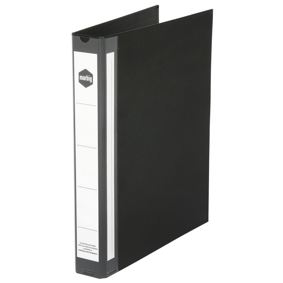Marbig Enviro Deluxe Binder A4 3 D-Ring 25mm Black Image
