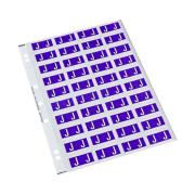 Codafile 162559 Alpha 25mm Label 'J' Purple Pack 200 labels