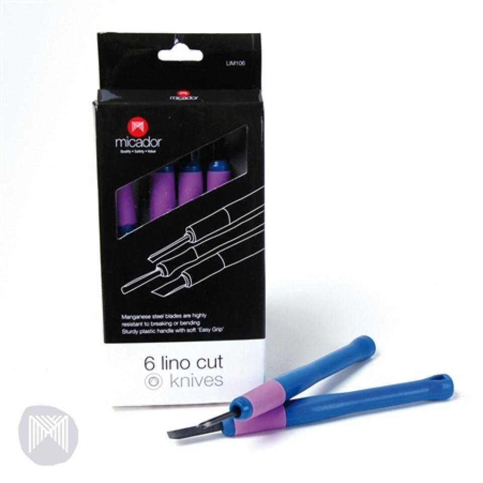 Micador Lino Carving Tools Easy Grip Set 6