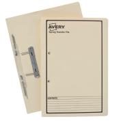 Avery Spring Transfer File Buff with Black Print Foolscap 355 x 241mm
