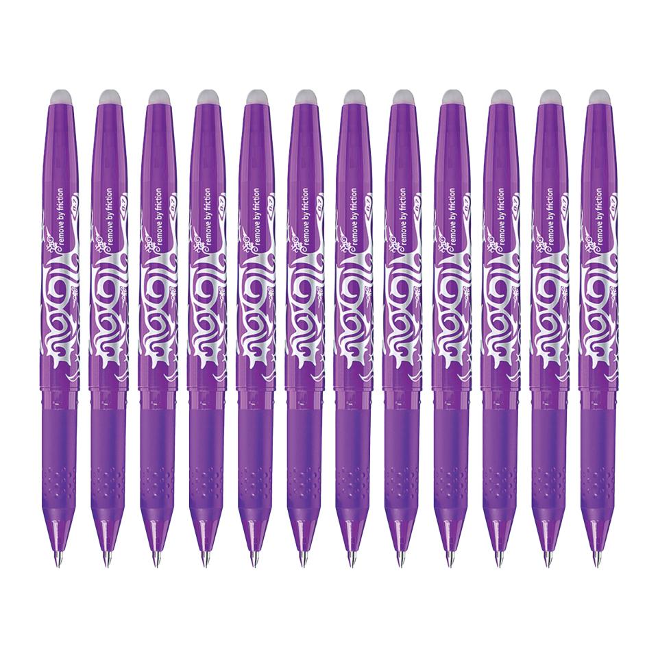 Pilot Frixion Erasable Gel Ink Pen Fine 0.7mm Violet Pack 12