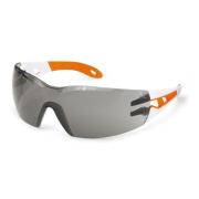 Uvex Pheos Safety Spectacles Anti Fog Inside Scratch Resistant Outside Small White/Orange Arms Grey 