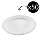 Winc Round Luncheon Plate Uncoated Paper 175mm White Pack 50