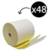Winc Carbonless Paper Roll 76 x 76mm 12mm Core 2ply White Yellow Carton 48