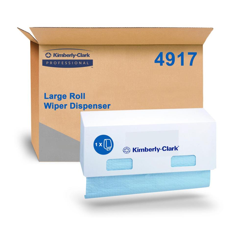 Kimberly Clark Professional Large Wiper Roll Dispenser 4917 1 White Enamel Dispenser Image