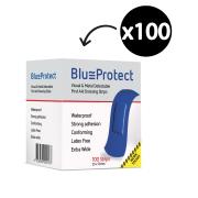 Blueprotect Visual & Metal Detectable X-Wide Strip Pack 100