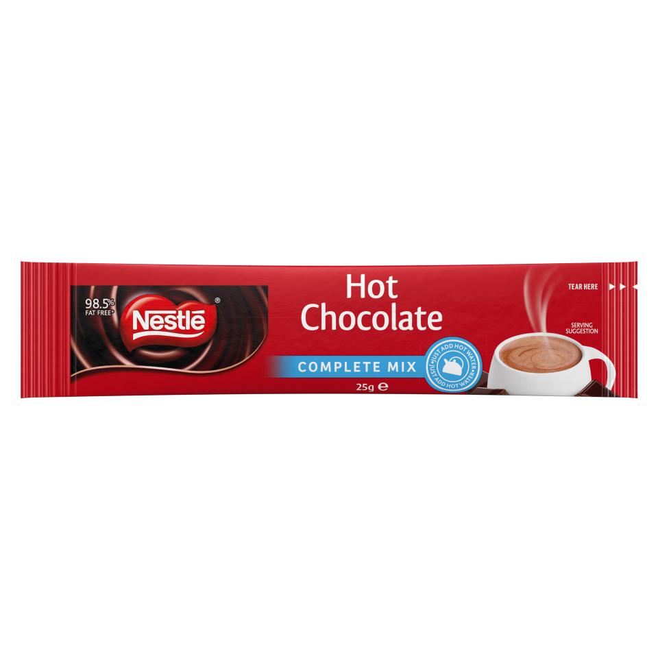 Nestle Complete Mix Hot Chocolate 25g Stickpacks Carton 100 Image