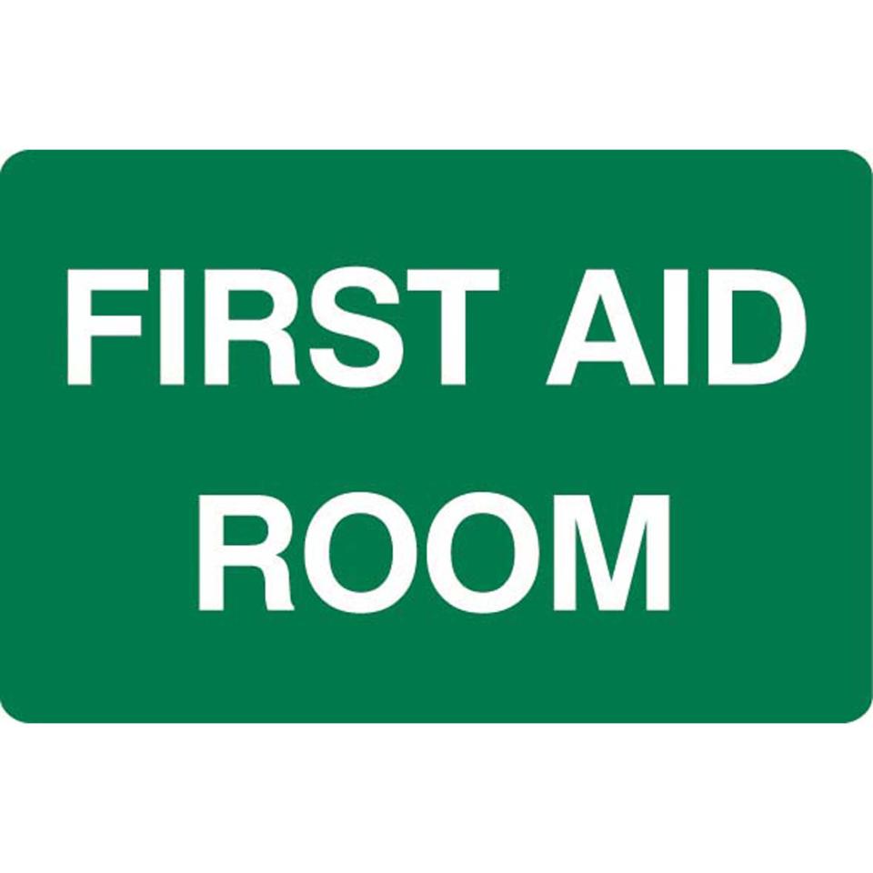 Brady 842647 Self-Adhesive Sign First Aid Room Vinyl 180HX 250W mm Image