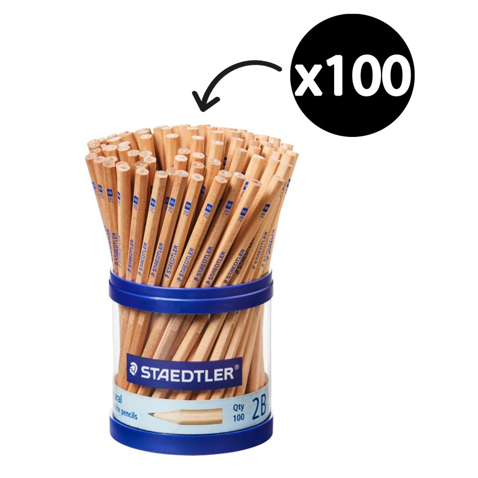 Staedtler Graphite Natural Pencils 2B Cup 100