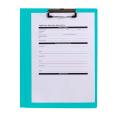 Thumbnail image of Marbig Professional Antimicrobial Clipfolder A4 Aqua Blue Pack 10