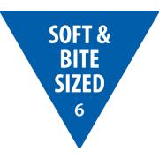 Food Advisory Label Removable 30mm Triangle Soft Blue Roll 500