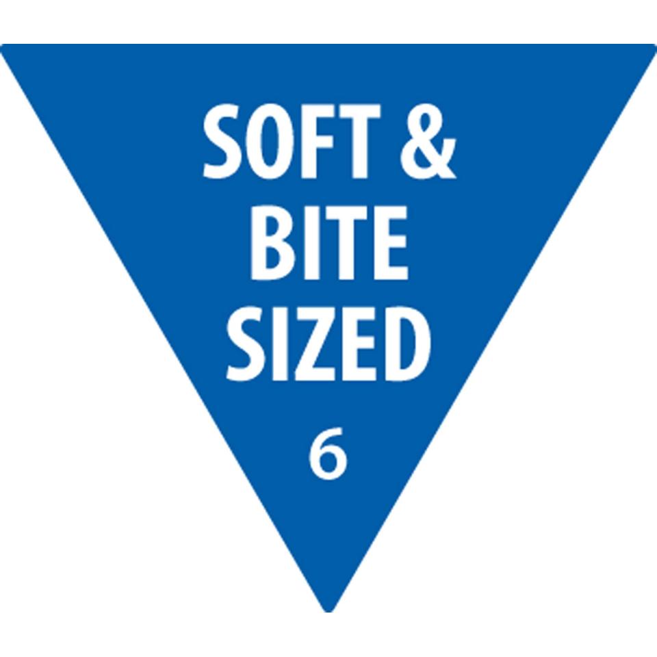 Food Advisory Label Removable 30mm Triangle Soft Blue Roll 500