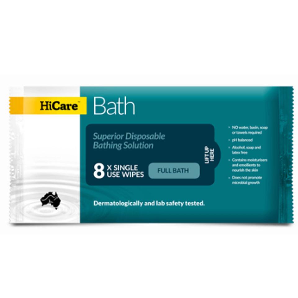 HiCare Bath Superior Wipes Pack 8