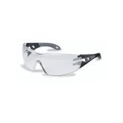 Uvex Pheos Safety Spectacle Black/Grey Supravision Clear Lens