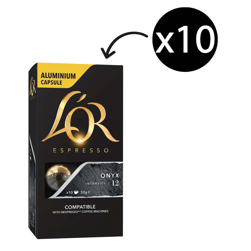 L'OR Espresso Coffee Capsules Onyx Box 10 Winc