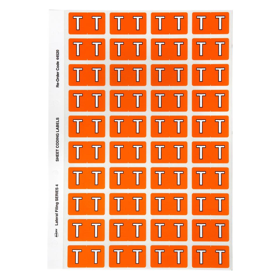 Data Orange Label Avery Colour Coding Labels 25mm Alpha T Orange Pack 240 | Winc
