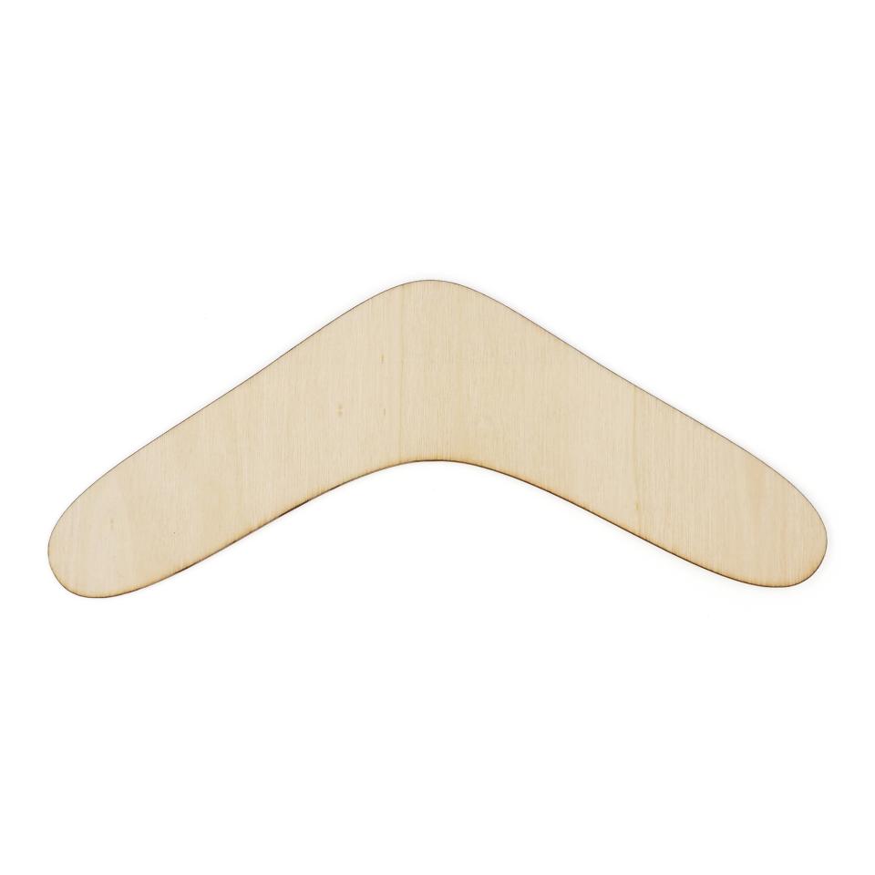 Arbee Wood Craft Boomerang Shapes Natural 12pc