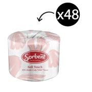 Sorbent Professional 25003 Soft Touch Toilet Tissue 2 Ply 400 Sheets Carton 48